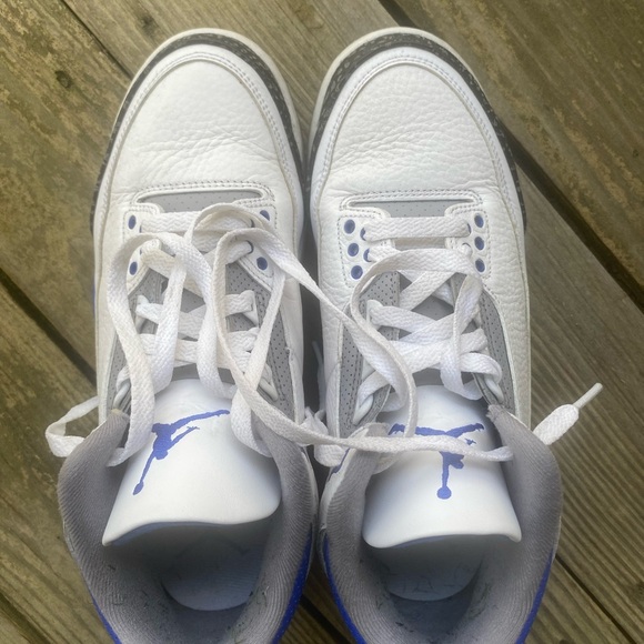 Jordan 3 Retro White/Game Royal elephant print size 8.5 Men - Picture 3 of 8